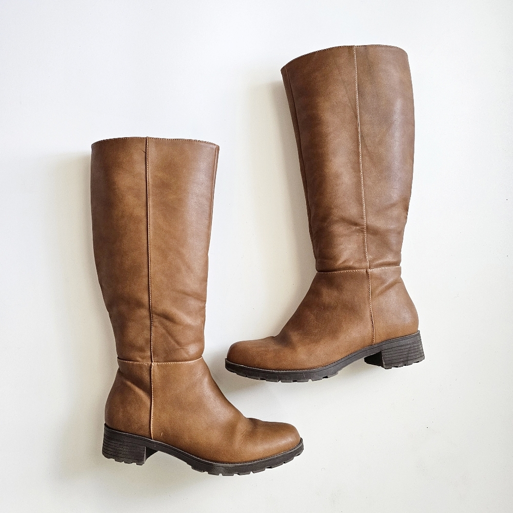 Sonoma Goods For Life® Daiquiri Women's Knee-High Cognac Boots Size 9.5